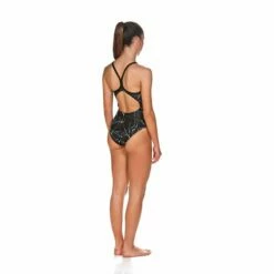 Arena Water One Piece Light Drop Back -KIEFER Sales 001381 black grey back r