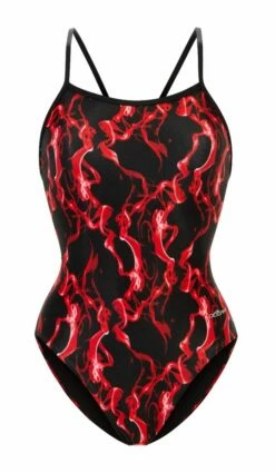 Dolfin Women's Print V-Back One Piece -KIEFER Sales 0100 b33d front2