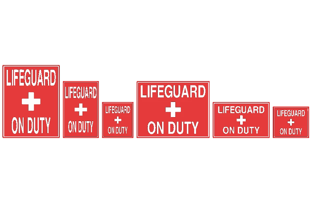 Lifeguard On Duty Sign 3 Lifeguard On Duty Sign
