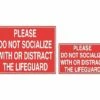 Do Not Distract Lifeguard Sign