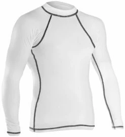RISE Solid Long Sleeve Rashguard -KIEFER Sales 501ls front white
