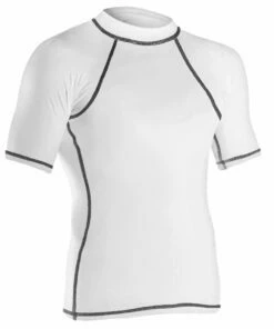 RISE Solid Short Sleeve Rashguard 9 RISE Solid Short Sleeve Rashguard -KIEFER Sales 501ss front white
