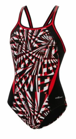 Dolfin Women's Print Color Block DBX Back One Piece -KIEFER Sales 5m00 b39d front