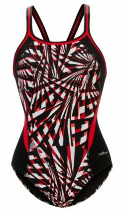 Dolfin Women's Print Color Block DBX Back One Piece -KIEFER Sales 5m00 b39d front2
