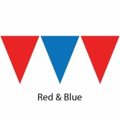 Plastic Backstroke Flags - 45 Ft. (Pair) -KIEFER Sales 600120 red blu