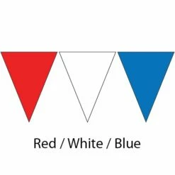 Plastic Backstroke Flags - 45 Ft. (Pair) -KIEFER Sales 600120 red wht blu