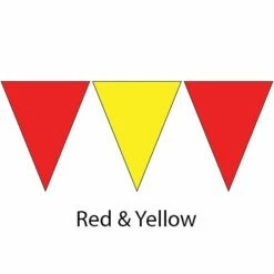 Plastic Backstroke Flags - 45 Ft. (Pair) -KIEFER Sales 600120 red ylw