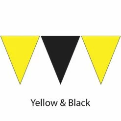 Plastic Backstroke Flags - 45 Ft. (Pair) -KIEFER Sales 600120 ylw blk