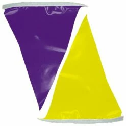 50 Ft. Polyethylene Flags -KIEFER Sales 65250 purple yellow 2 1