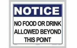 No Food Or Drink Sign