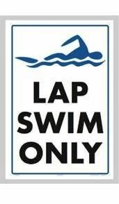 Lap Swim Only Sign
