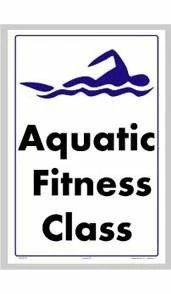 Aquatic Fitness Class Sign
