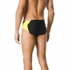 Speedo Spark Splice Brief -KIEFER Sales 7705915 0002 black yellow back