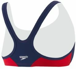 Speedo Guard Sport Bra Top -KIEFER Sales 781105 back red navy