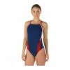 Speedo Launch Splice Endurance Cross Back 2 Speedo Launch Splice Endurance Cross Back -KIEFER Sales 8191409 navy red white front 2