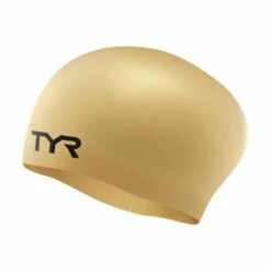 TYR Long Hair Wrinkle-free Swim Cap 20 TYR Long Hair Wrinkle-free Swim Cap -KIEFER Sales lcsl gold