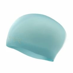 TYR Long Hair Wrinkle-free Swim Cap 18 TYR Long Hair Wrinkle-free Swim Cap -KIEFER Sales lcsl light blue