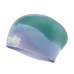 TYR Tiedye Long Hair Youth Cap -KIEFER Sales lcsljrtd purple green 1