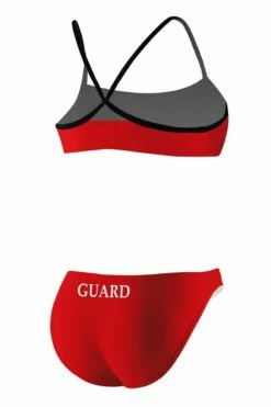 RISE Guard Poly 2-Piece Color Trim Bikini 7 RISE Guard Poly 2-Piece Color Trim Bikini -KIEFER Sales lgs78gu back red black1