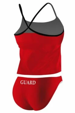 RISE Guard Poly 2-Piece Color Trim Tankini 7 RISE Guard Poly 2-Piece Color Trim Tankini -KIEFER Sales lgs79gu back red black