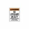No Lifeguard On Duty Sign