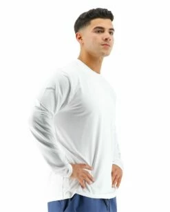 TYR Men's Long Sleeve Sun Shirt -KIEFER Sales tsmls7a mens long sleeve sunshirt white 2